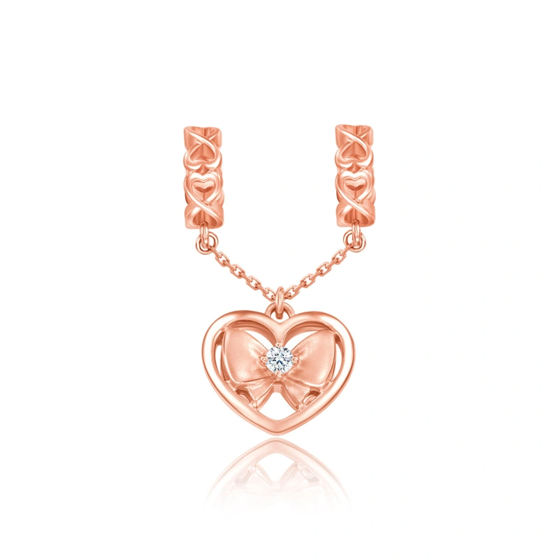 18K/750 Rose Gold diamond pendant