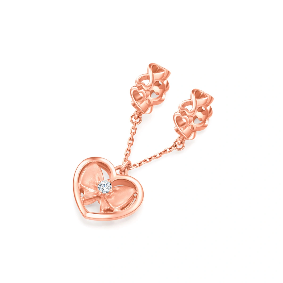 18K/750 Rose Gold diamond pendant