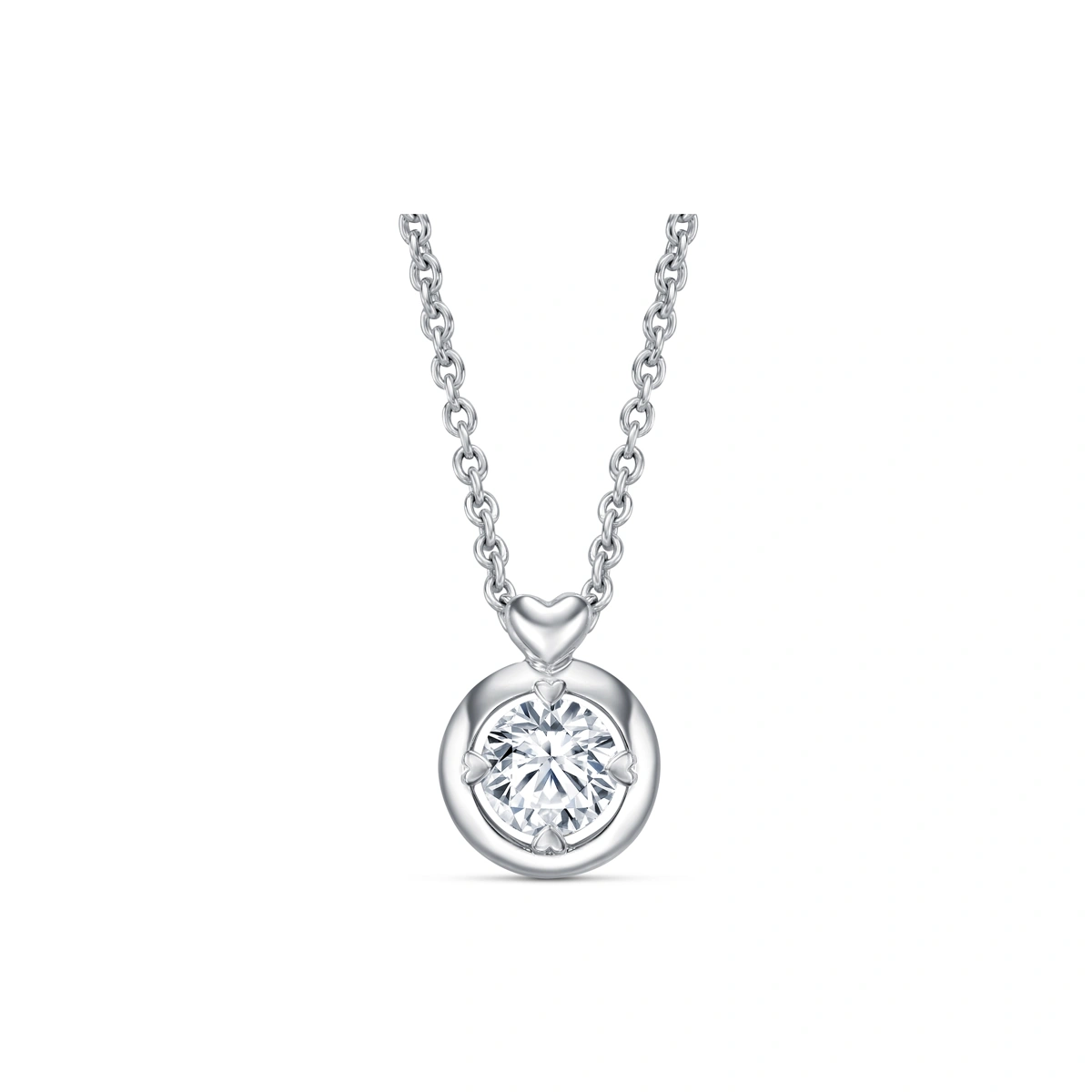 18K/750 White Gold diamond necklace
