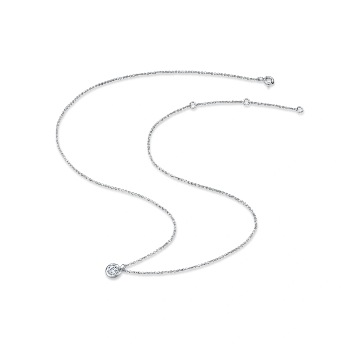 18K/750 White Gold diamond necklace