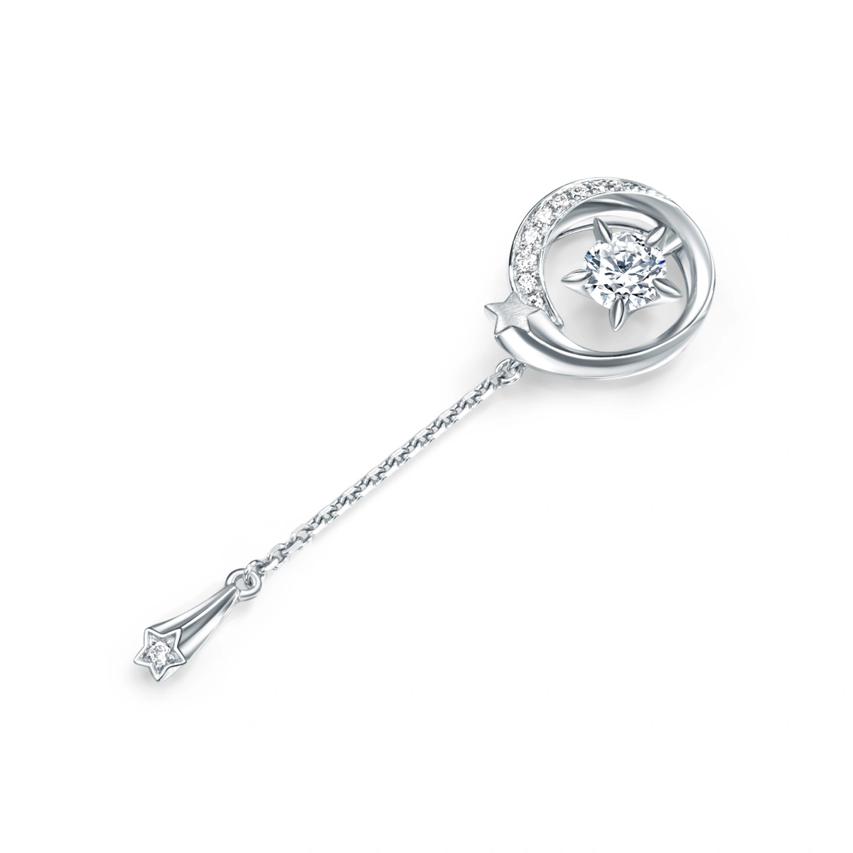 18K/750 White Gold diamond pendant