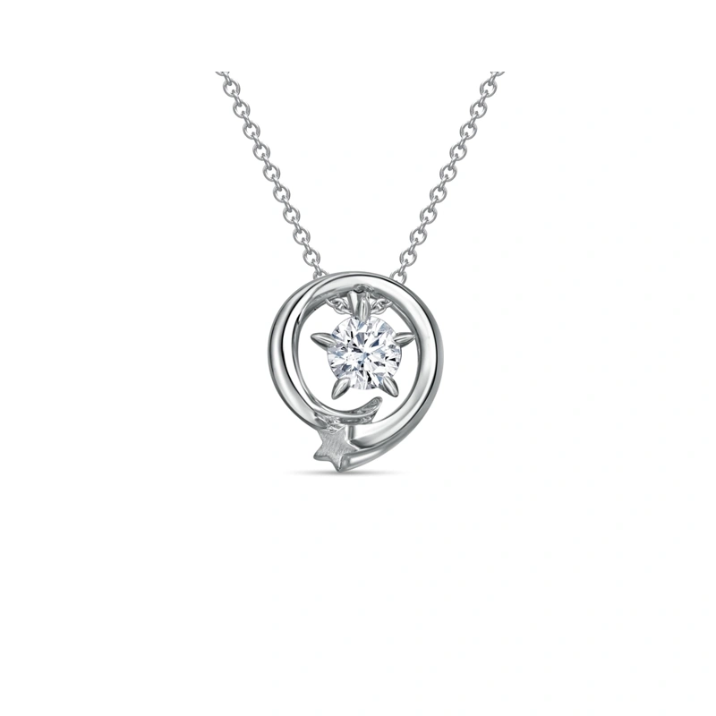 18K/750 White Gold diamond pendant
