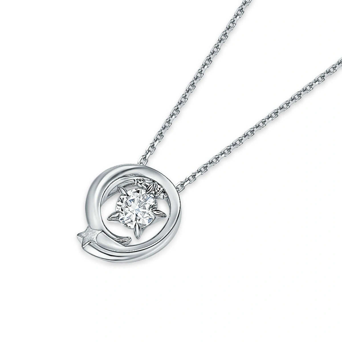18K/750 White Gold diamond pendant
