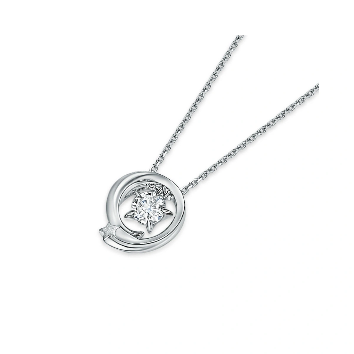 18K/750 White Gold diamond pendant