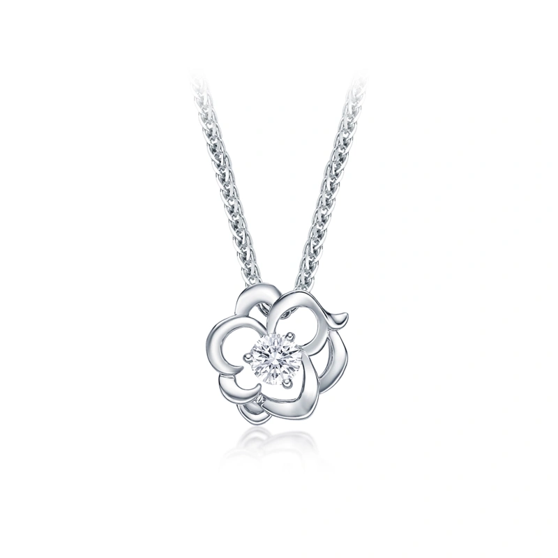 18K/750 White Gold diamond pendant