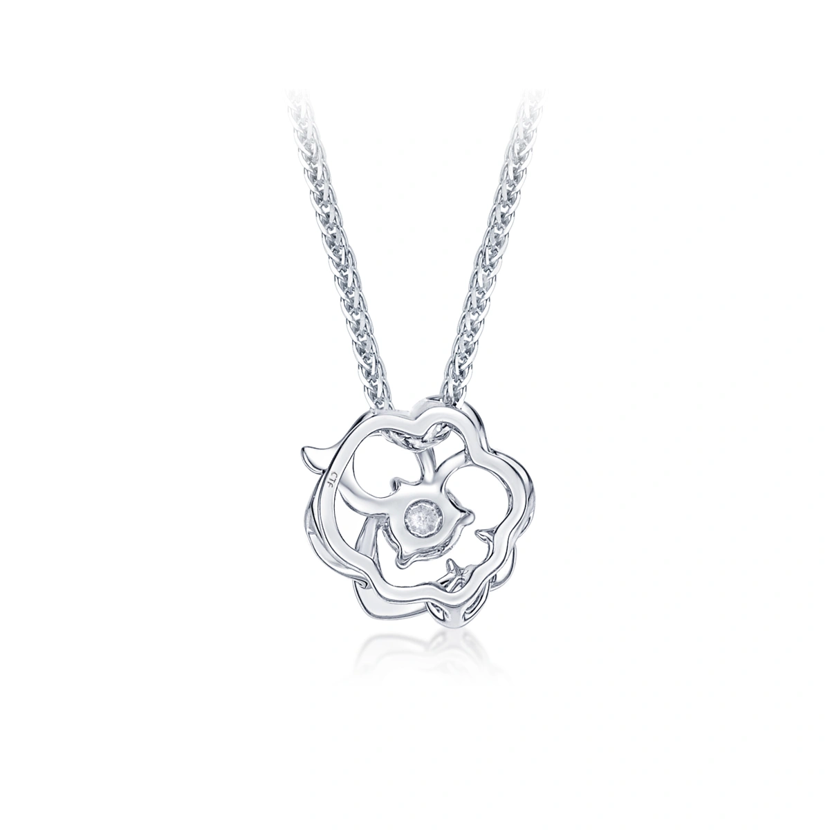 18K/750 White Gold diamond pendant