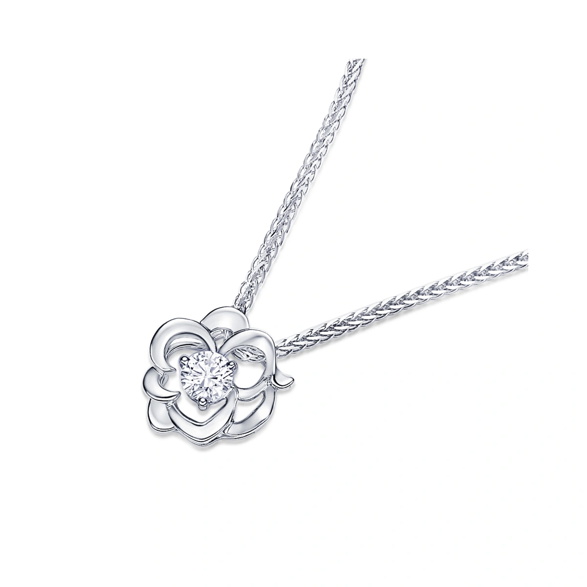 18K/750 White Gold diamond pendant