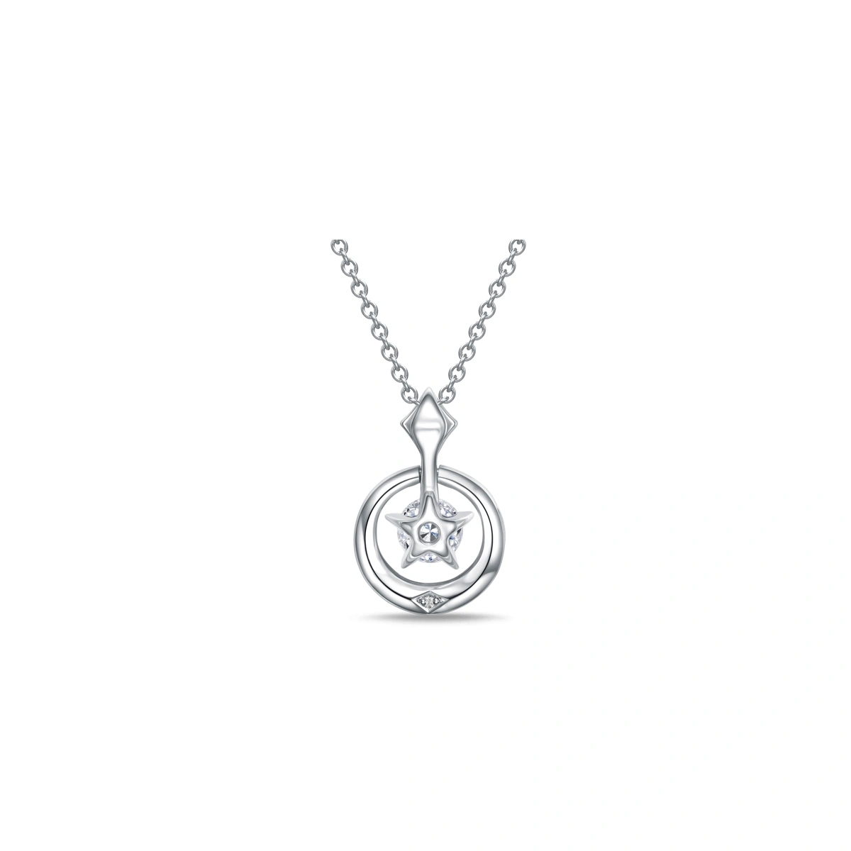 18K/750 White Gold diamond pendant