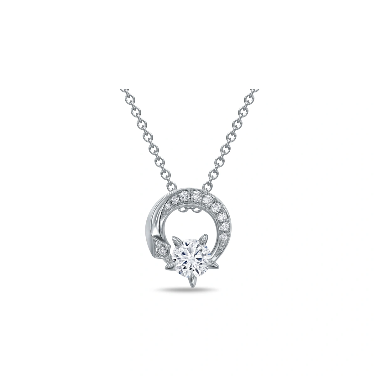 18K/750 White Gold diamond pendant