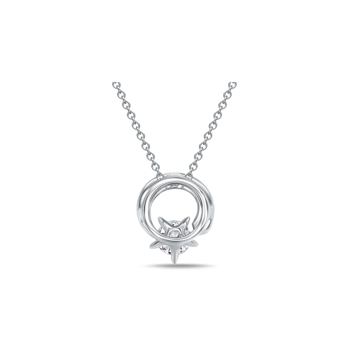 18K/750 White Gold diamond pendant