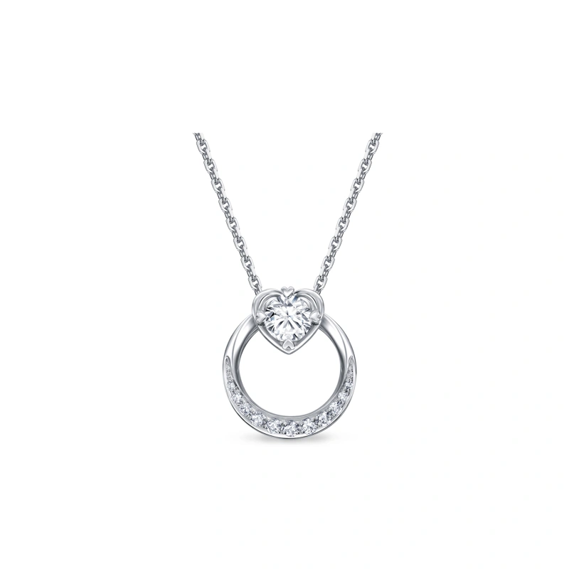 18K/750 White Gold diamond pendant