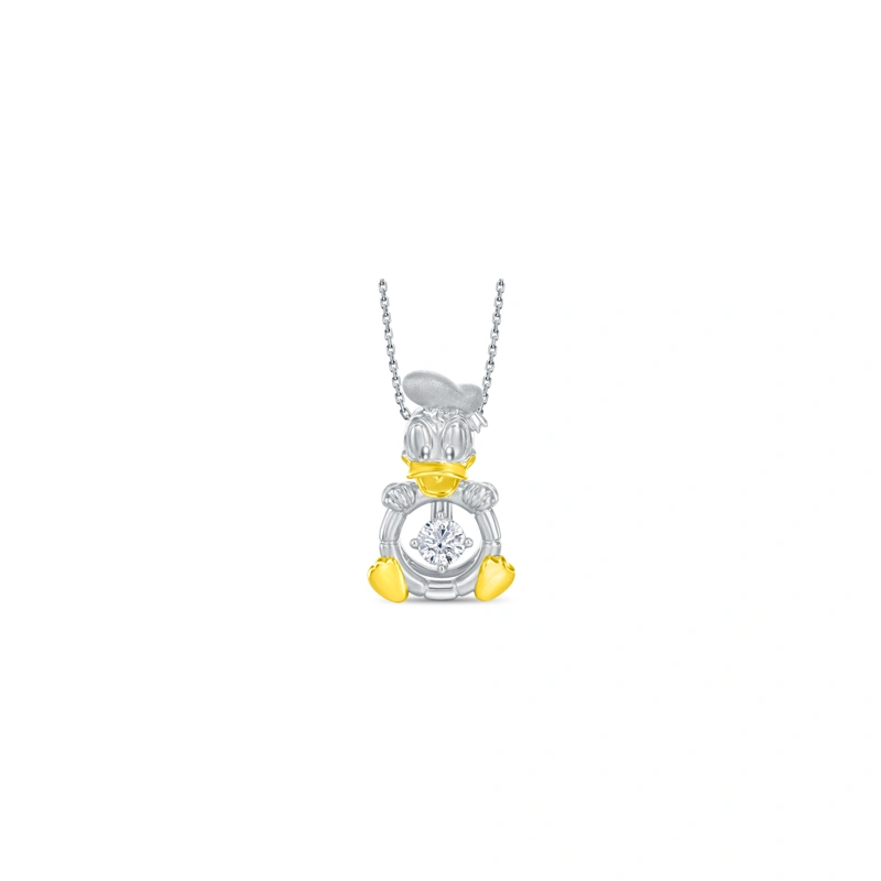 18K/750 Yellow-White Gold diamond pendant