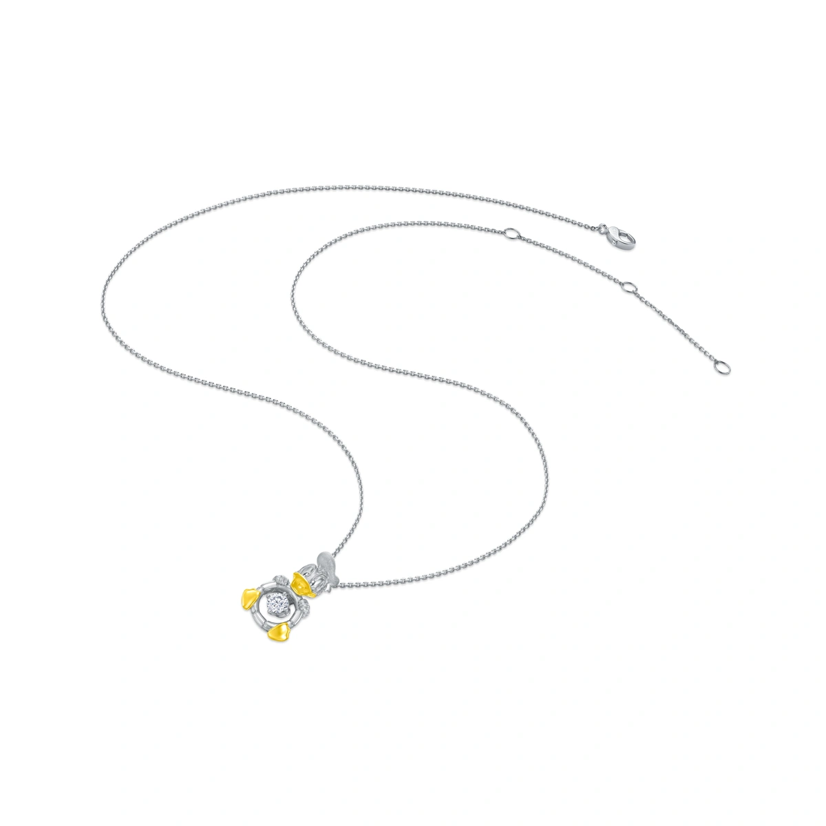 18K/750 Yellow-White Gold diamond pendant