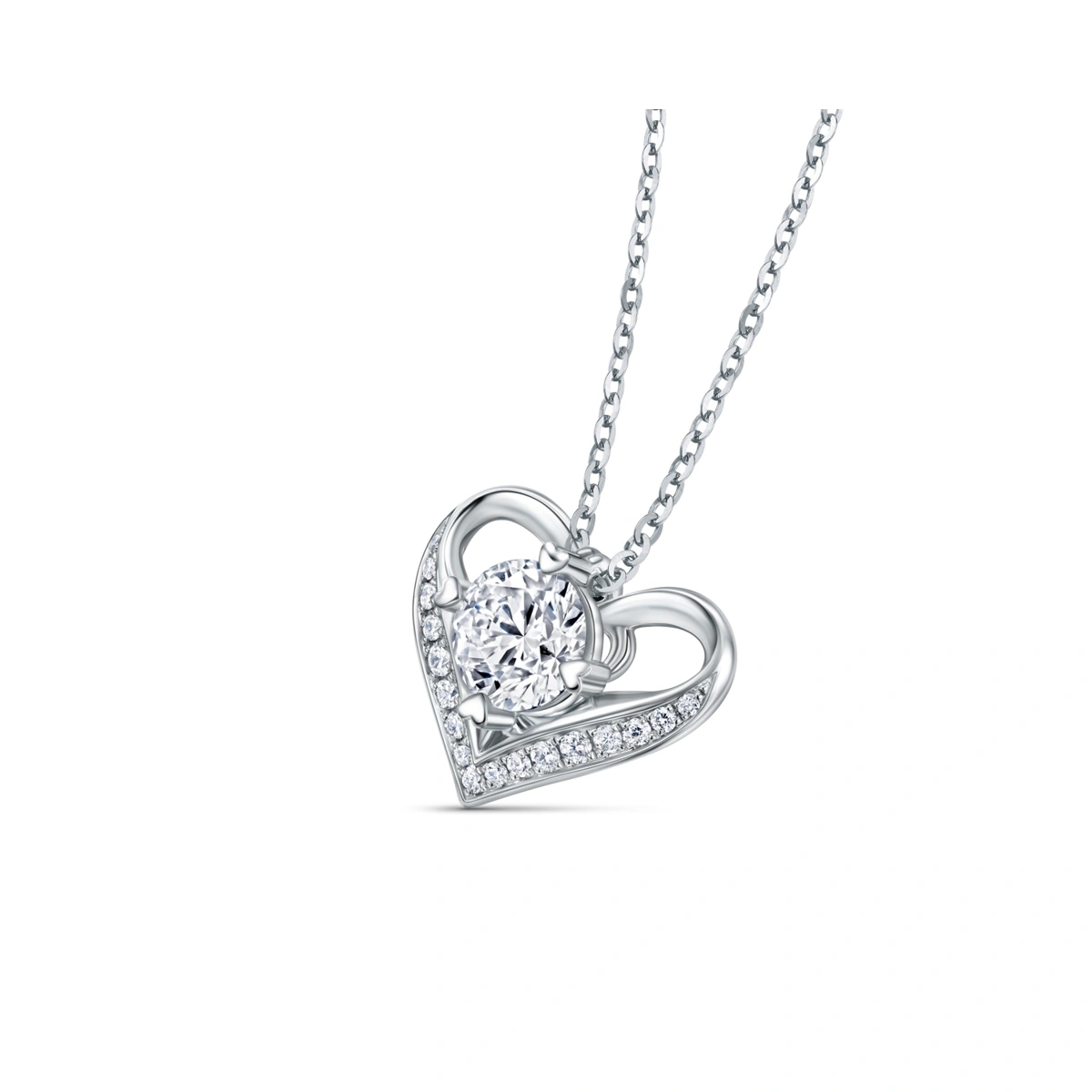 18K/750 White Gold diamond pendant