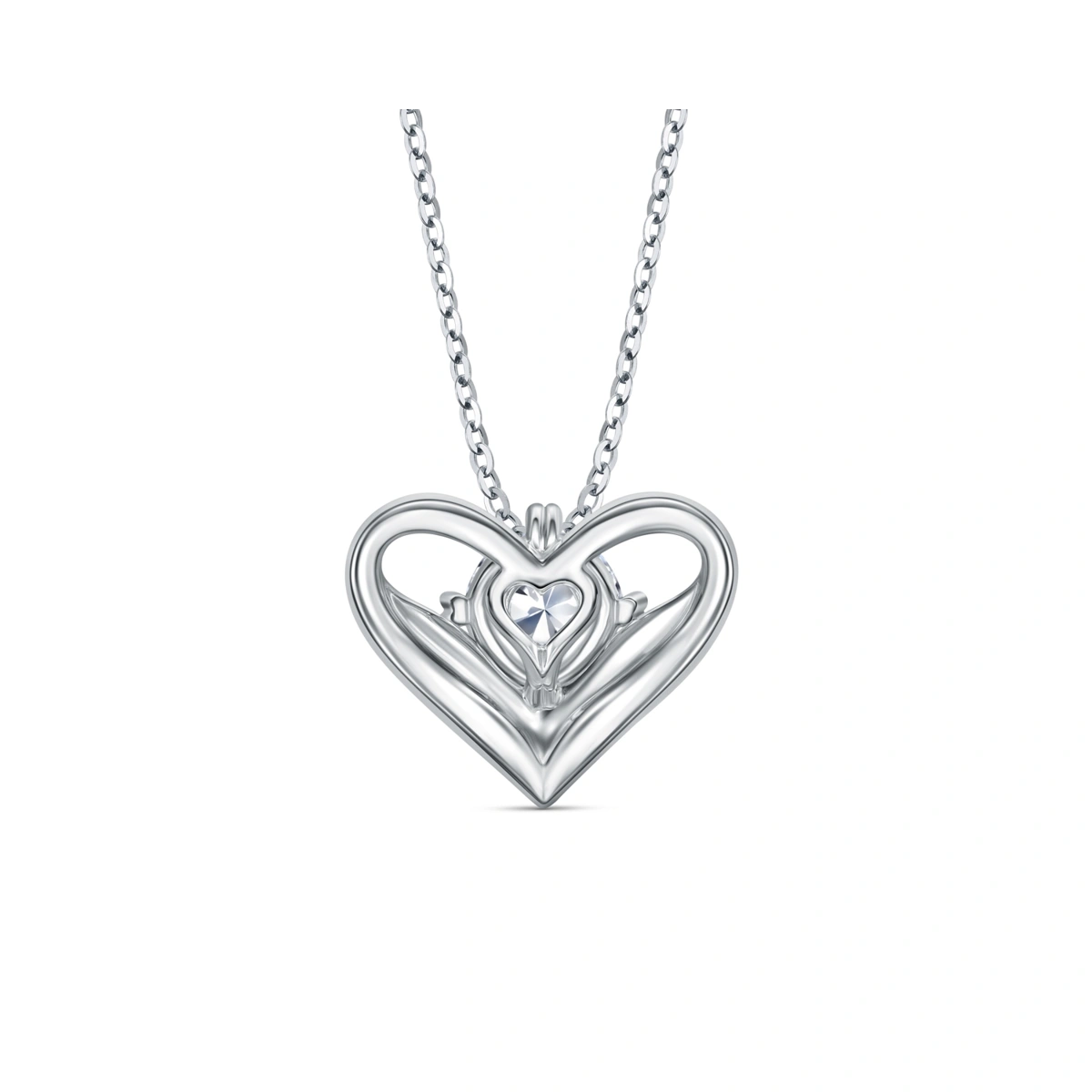 18K/750 White Gold diamond pendant