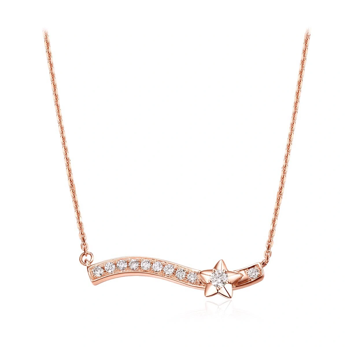 18K/750 Rose Gold diamond necklace