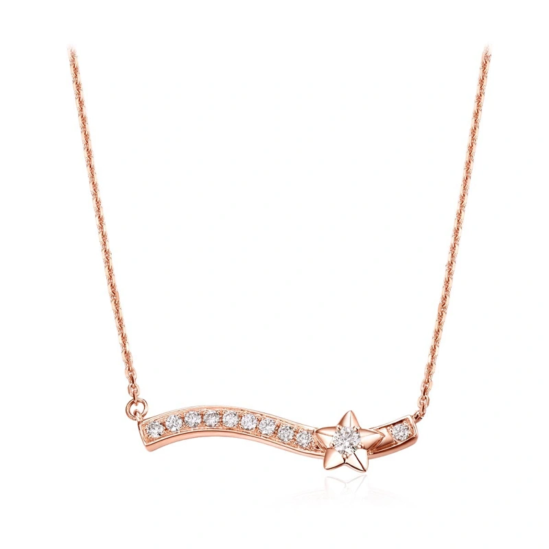 18K/750 Rose Gold diamond necklace