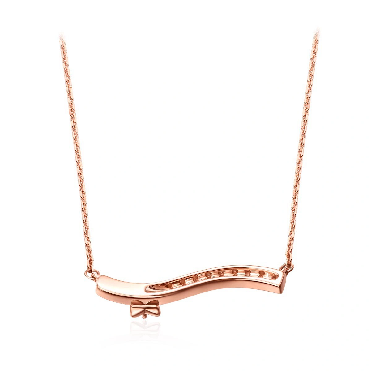 18K/750 Rose Gold diamond necklace