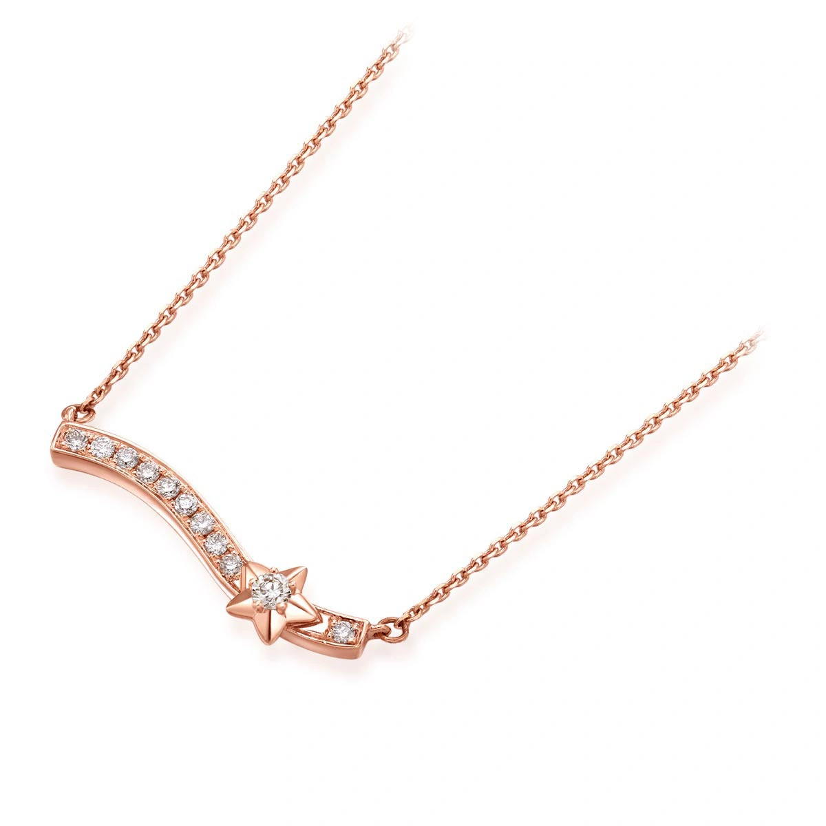 18K/750 Rose Gold diamond necklace