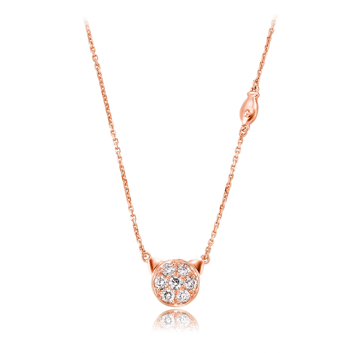 18K/750 Rose Gold diamond necklace
