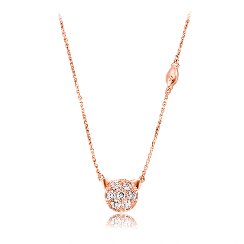 18K/750 Rose Gold diamond necklace