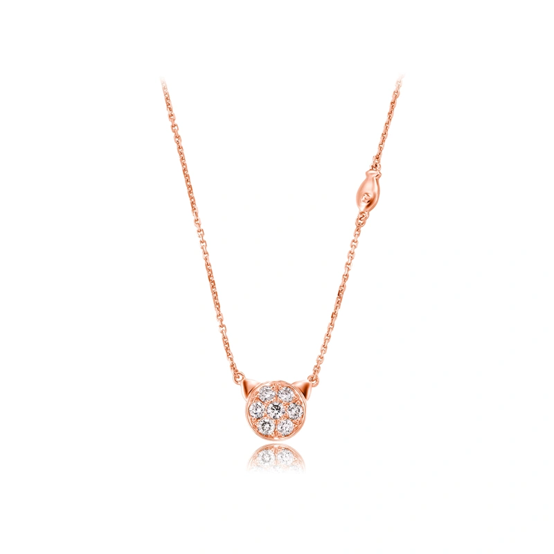 18K/750 Rose Gold diamond necklace