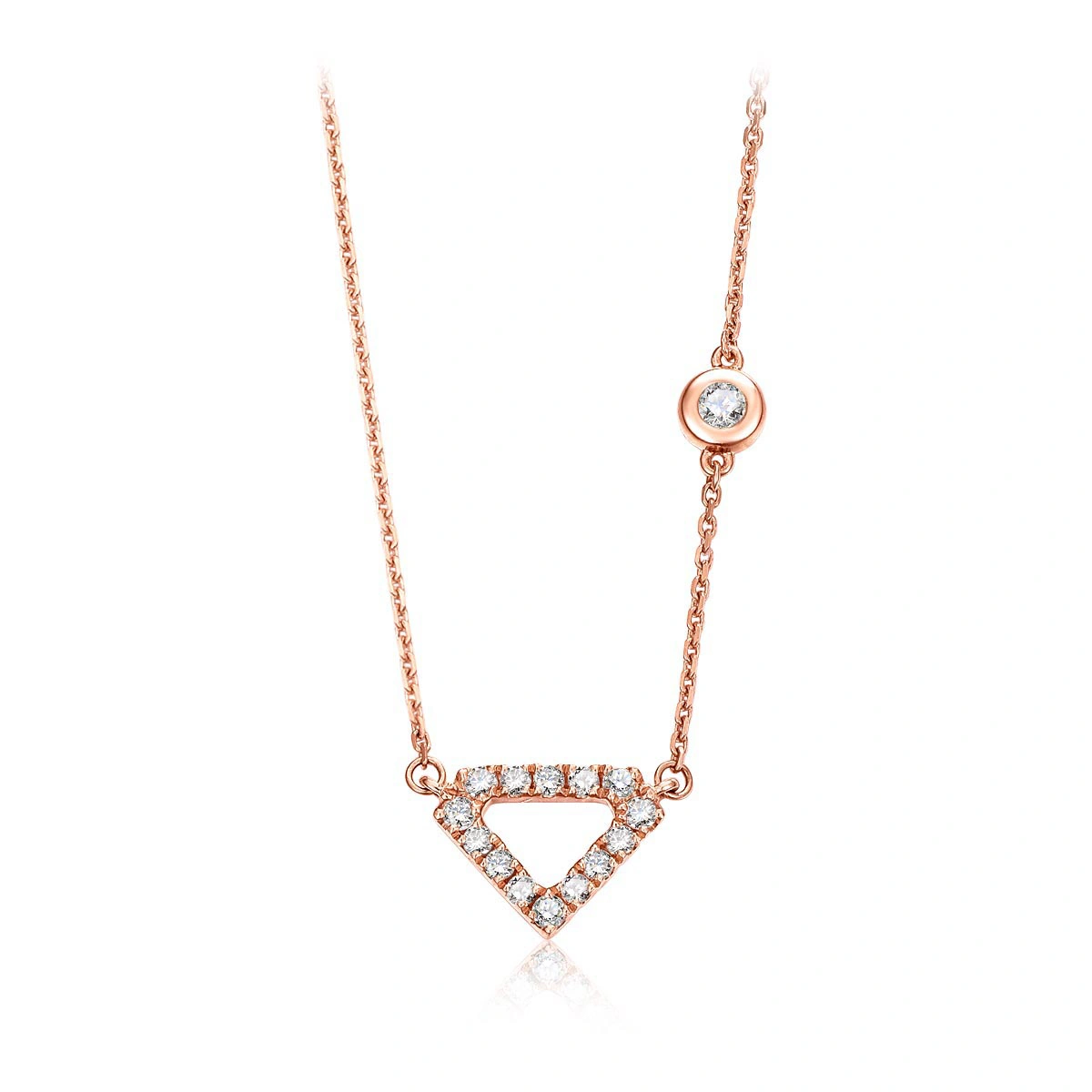 18K/750 Rose Gold diamond necklace