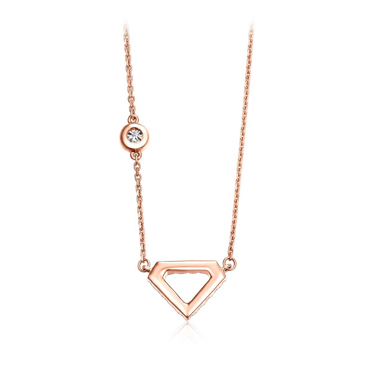 18K/750 Rose Gold diamond necklace