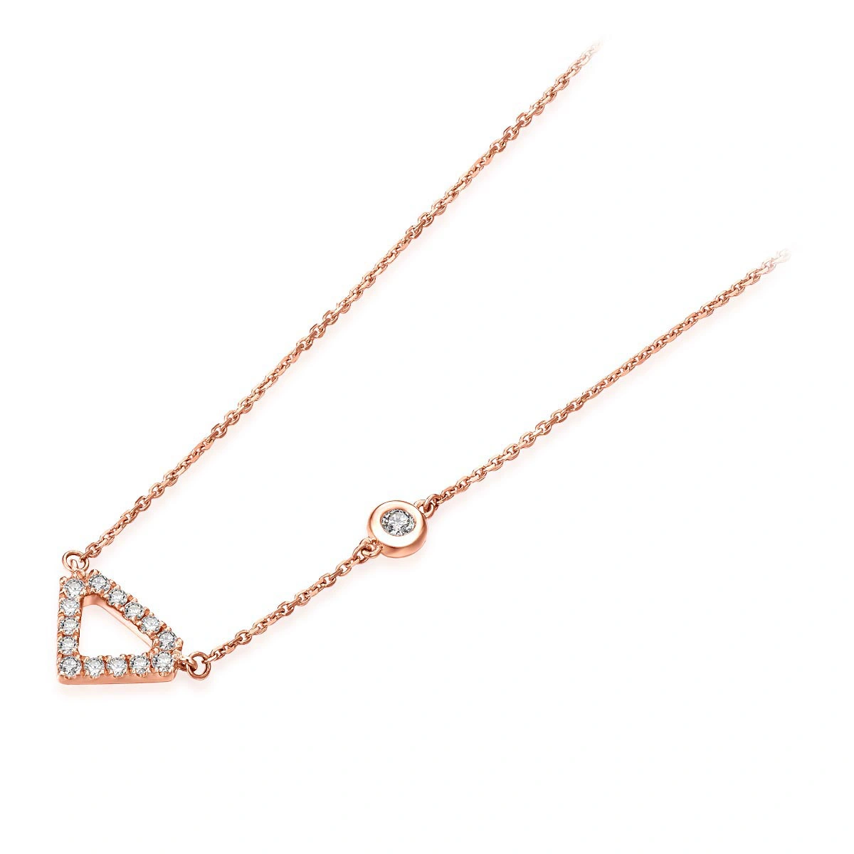 18K/750 Rose Gold diamond necklace