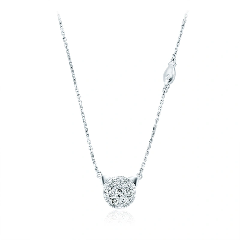 18K/750 White Gold diamond necklace