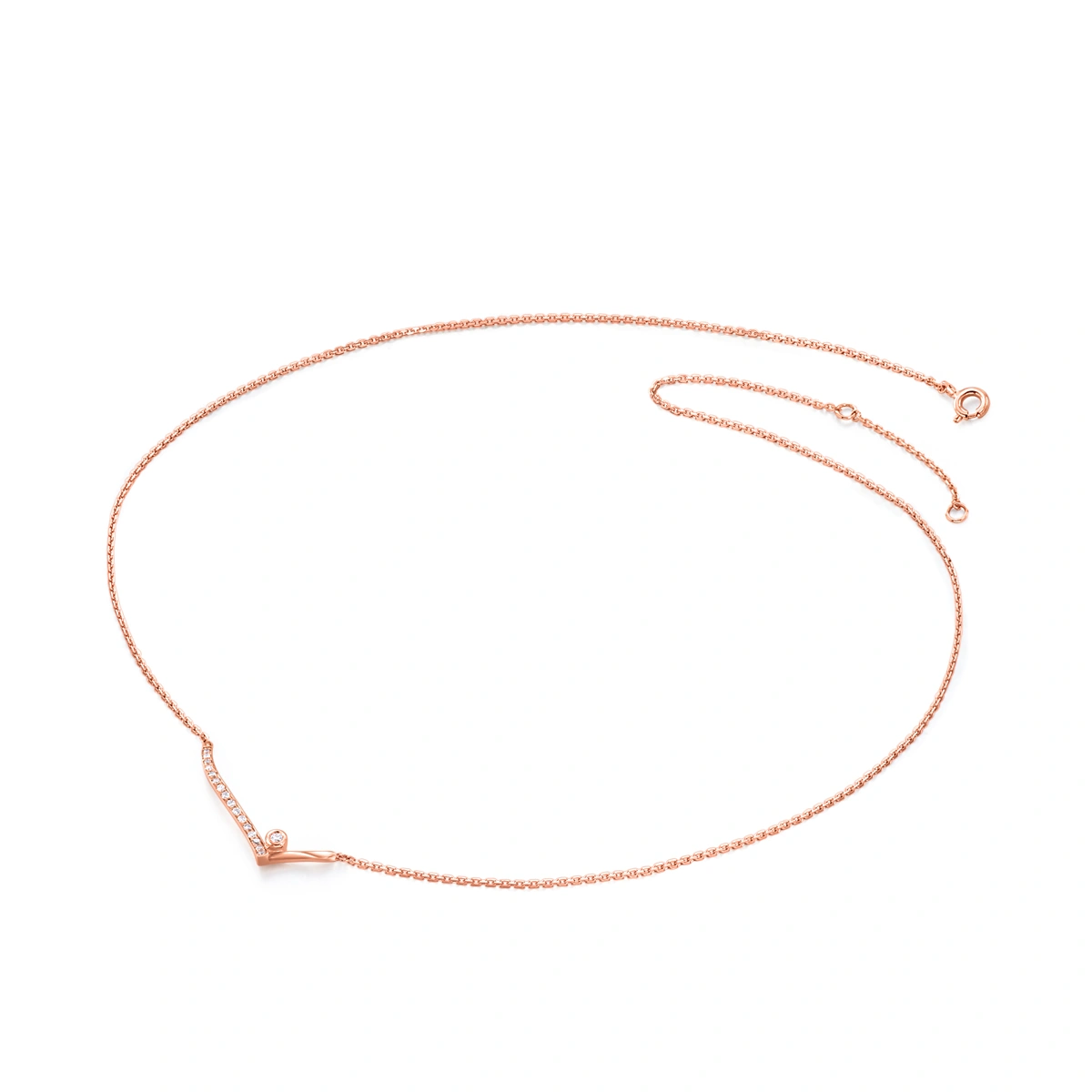 18K/750 Rose Gold diamond necklace