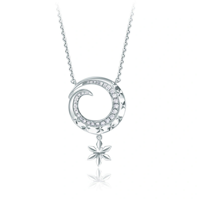 Frozen Collection - Snow Flake 18K/750 White Gold diamond necklace