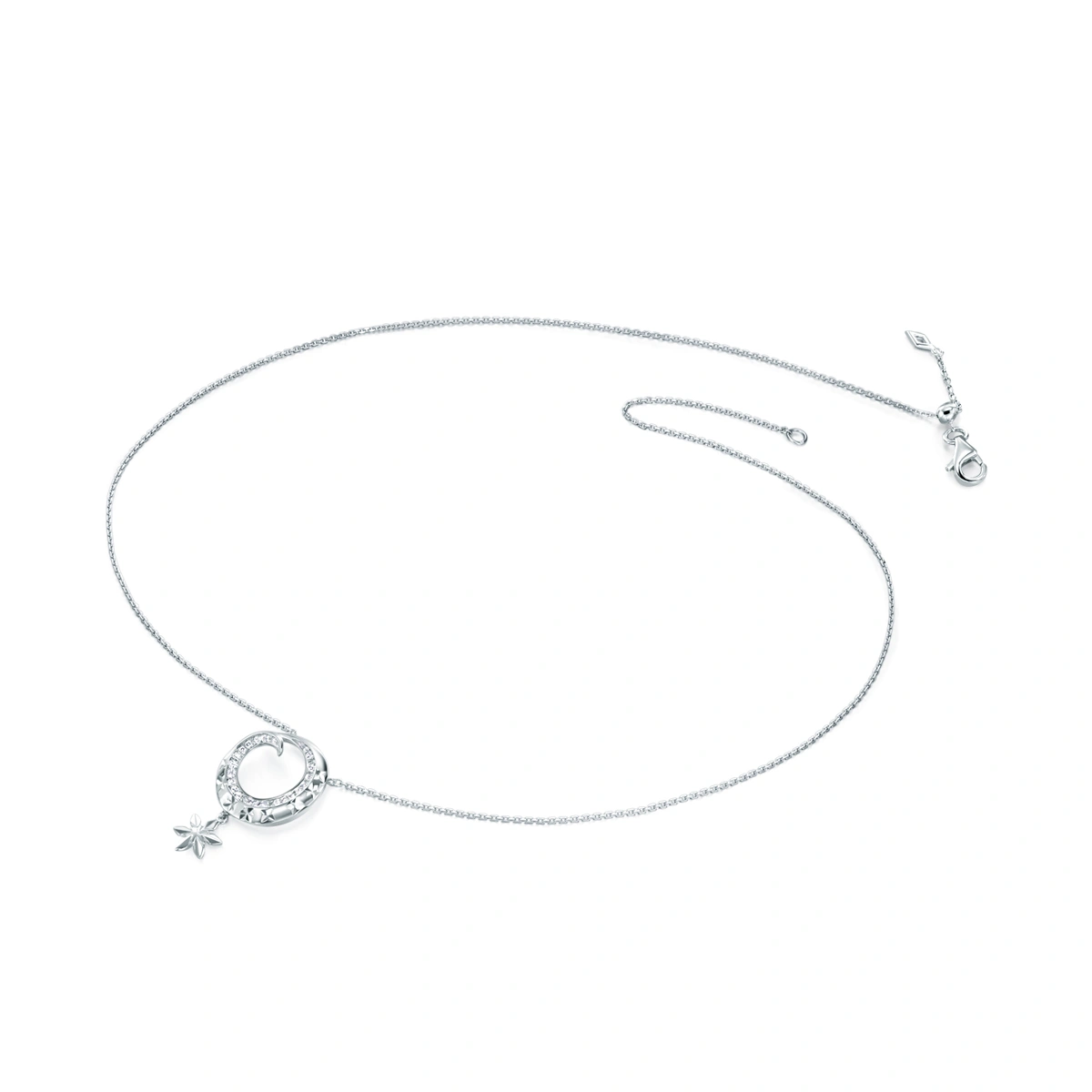 Frozen Collection - Snow Flake 18K/750 White Gold diamond necklace