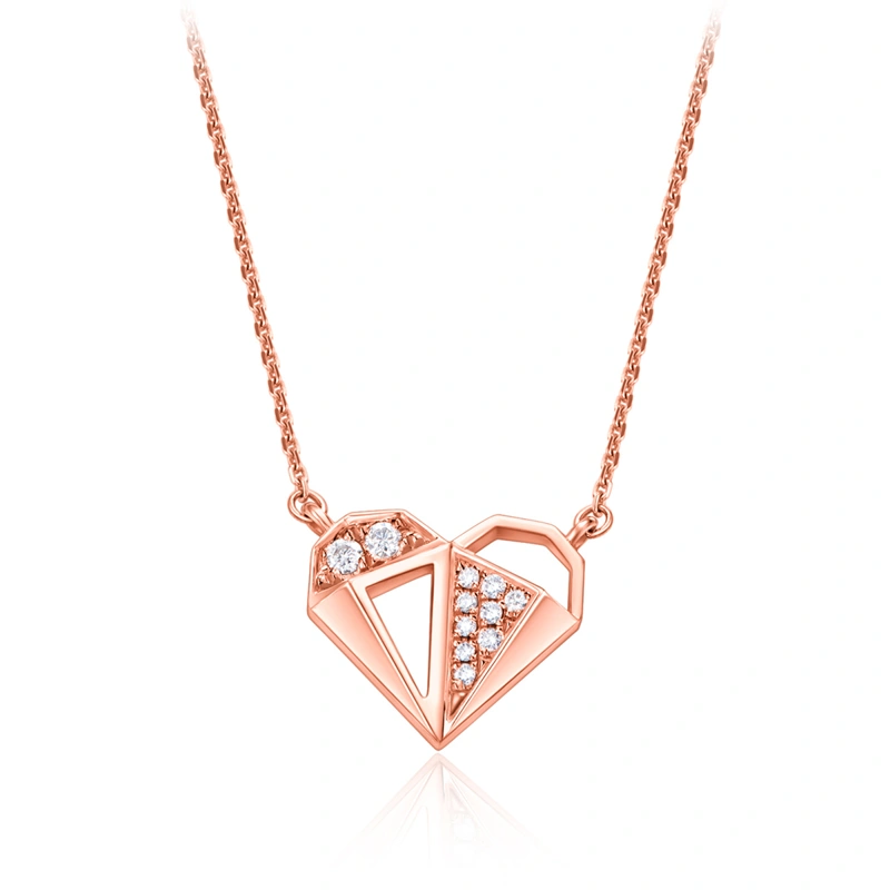 18K/750 Rose Gold diamond necklace