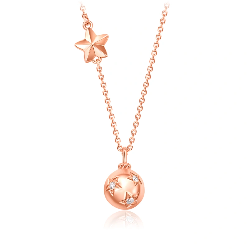 18K/750 Rose Gold diamond necklace