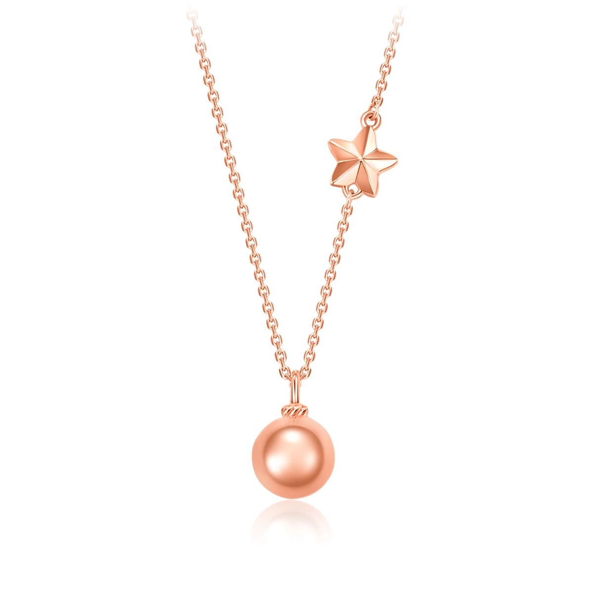18K/750 Rose Gold diamond necklace