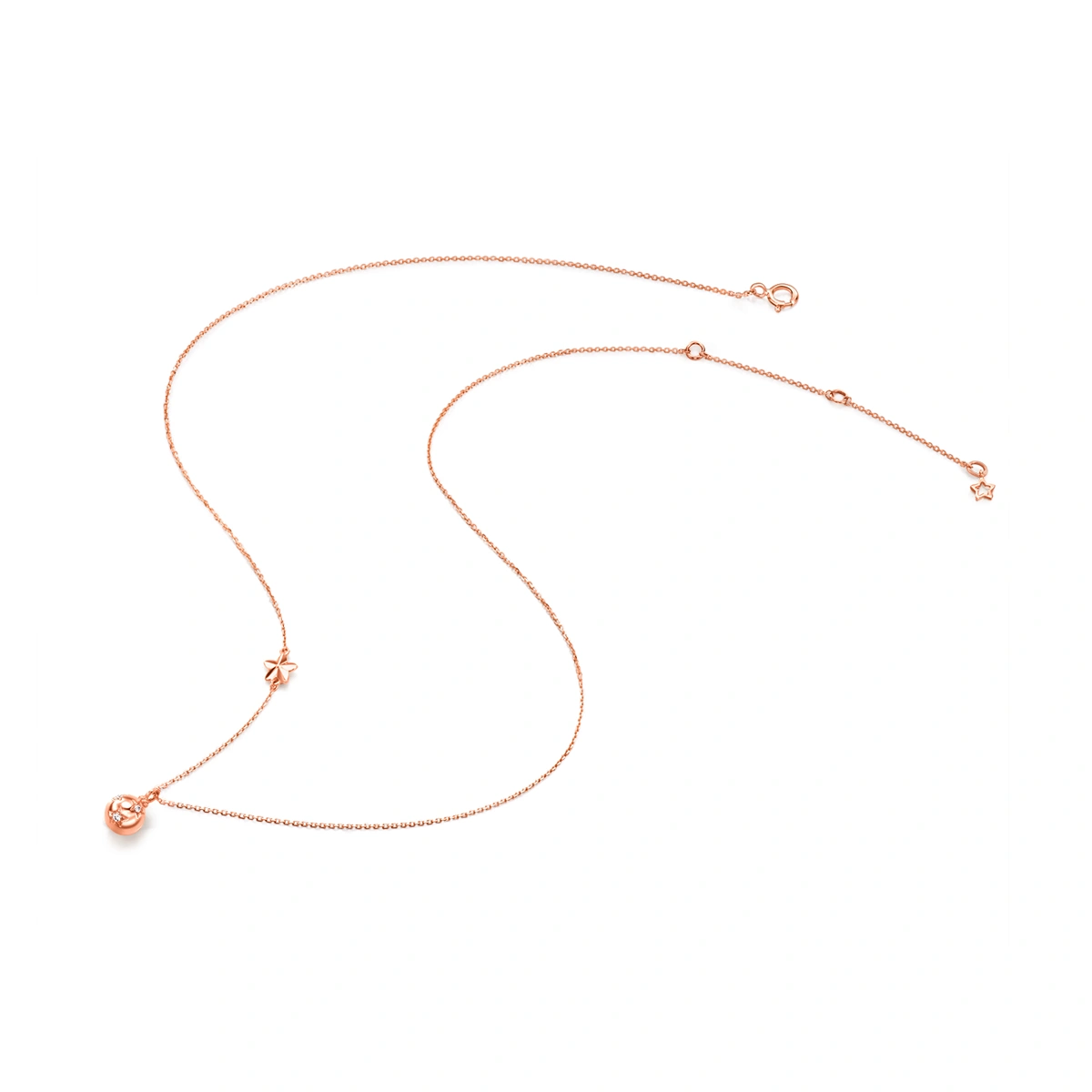 18K/750 Rose Gold diamond necklace