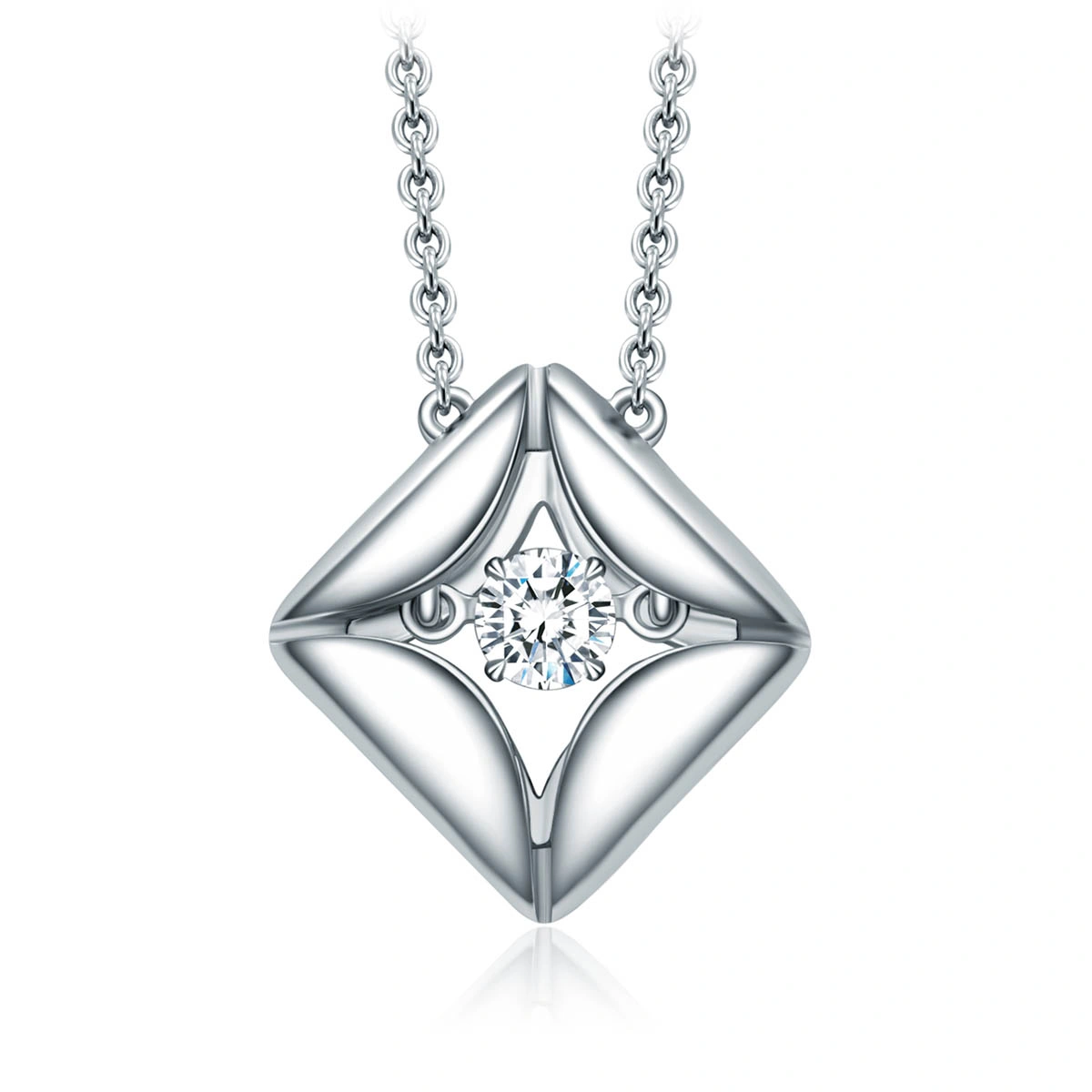 18K/750 White Gold diamond necklace