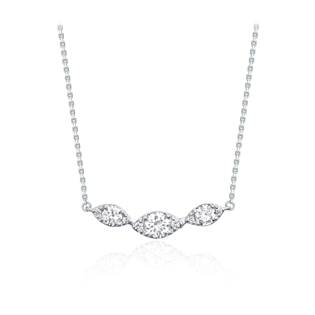 18K/750 White Gold diamond necklace