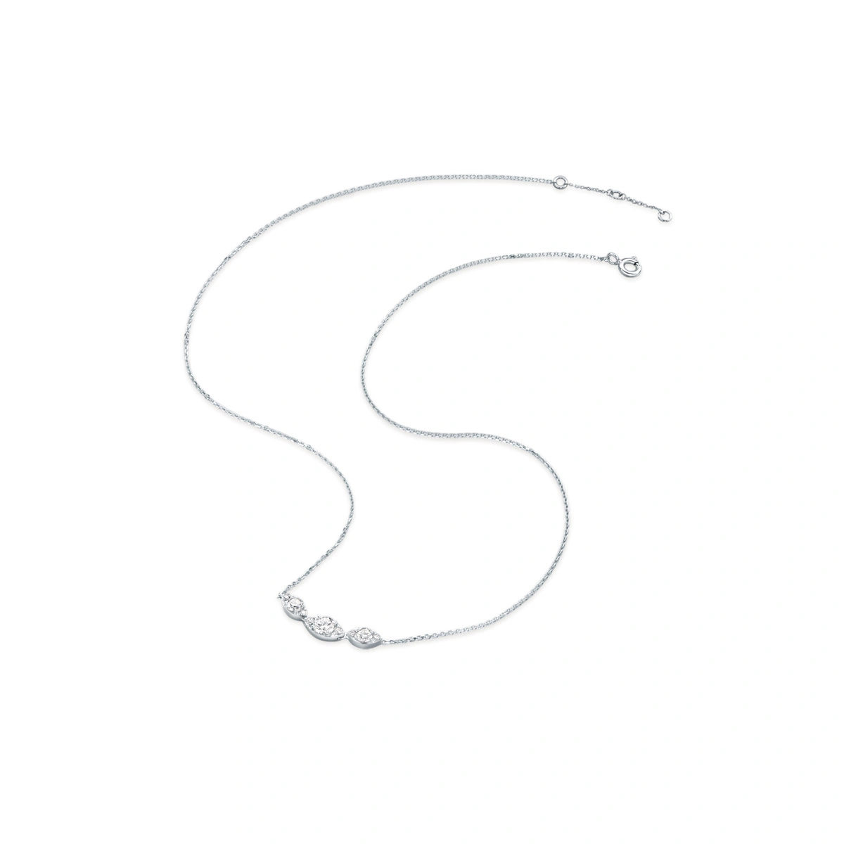 18K/750 White Gold diamond necklace