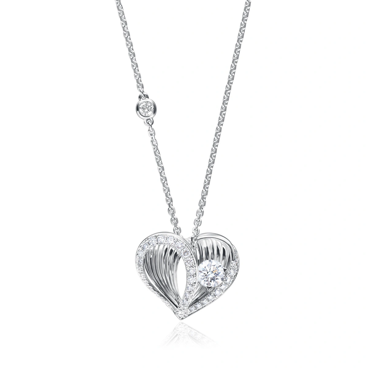 18K/750 White Gold diamond necklace