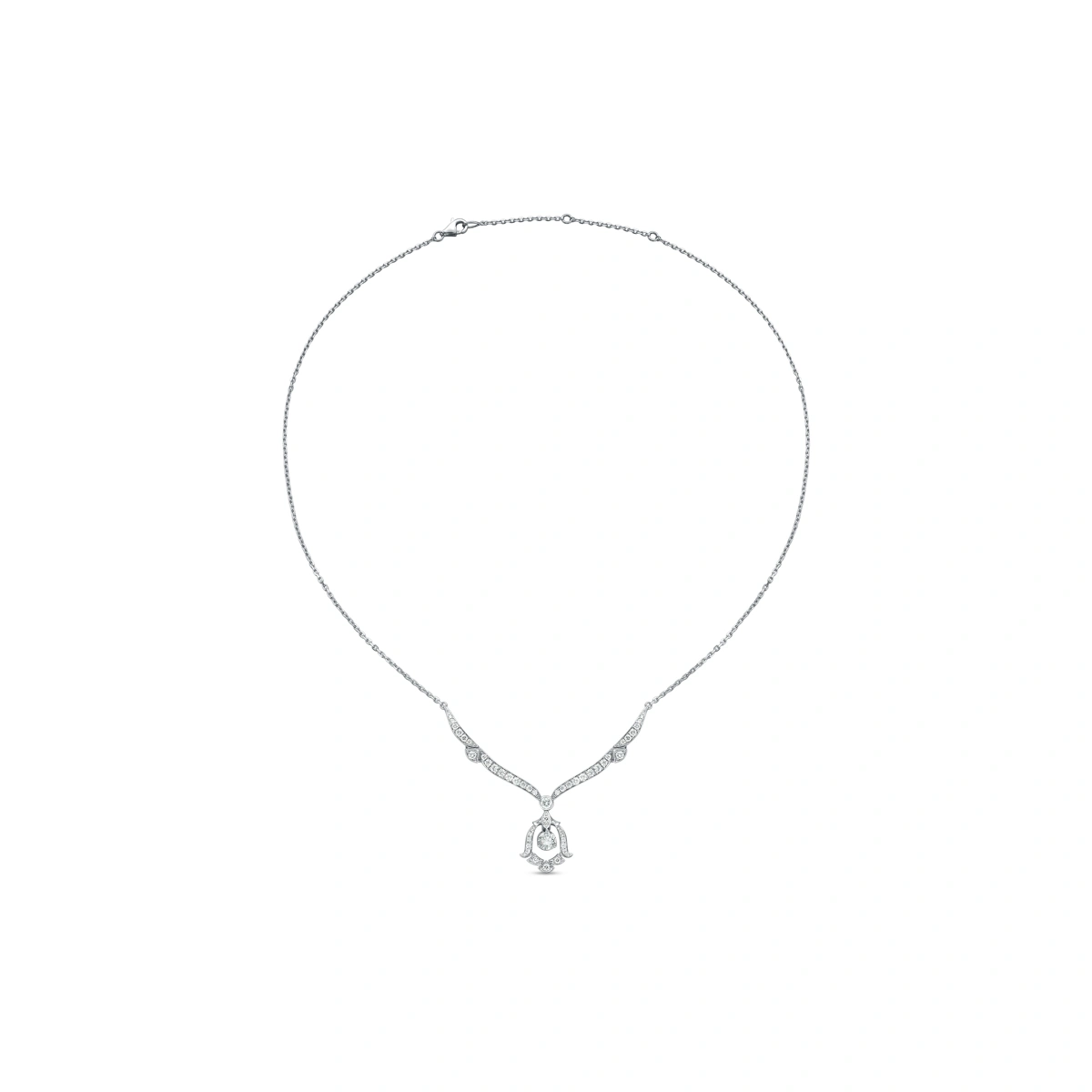 18K/750 White Gold diamond necklace