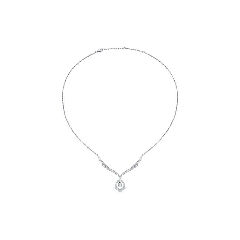 18K/750 White Gold diamond necklace