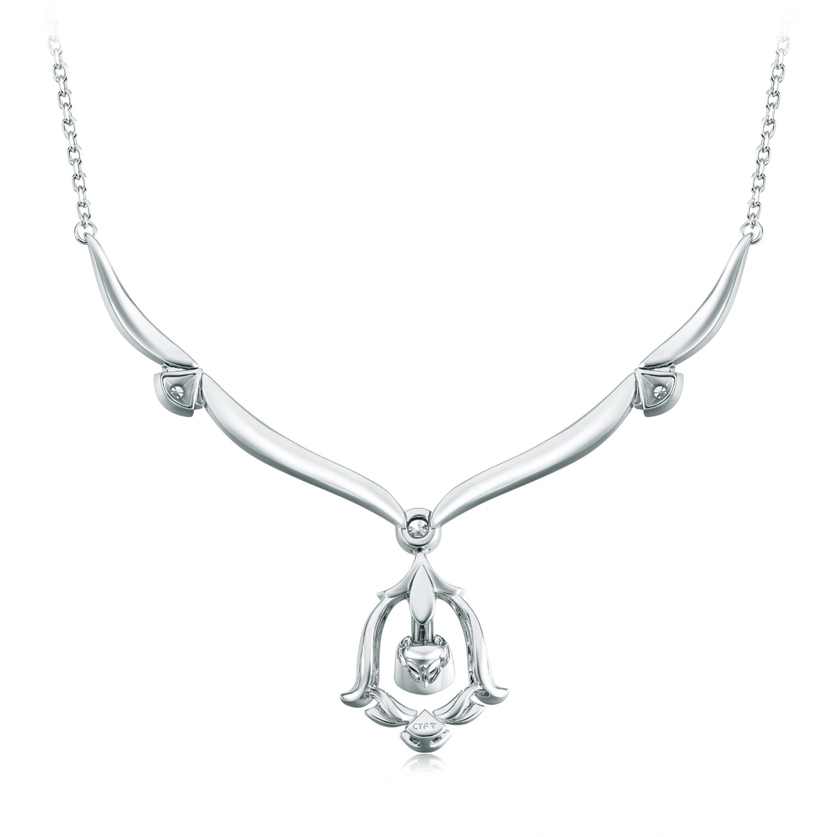 18K/750 White Gold diamond necklace