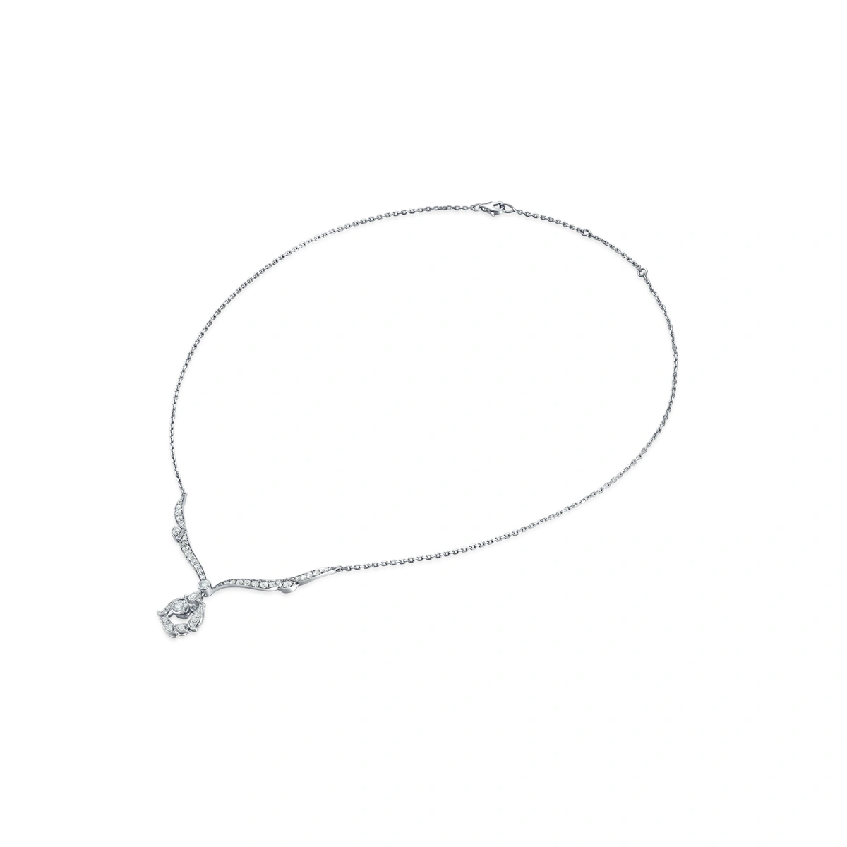 18K/750 White Gold diamond necklace