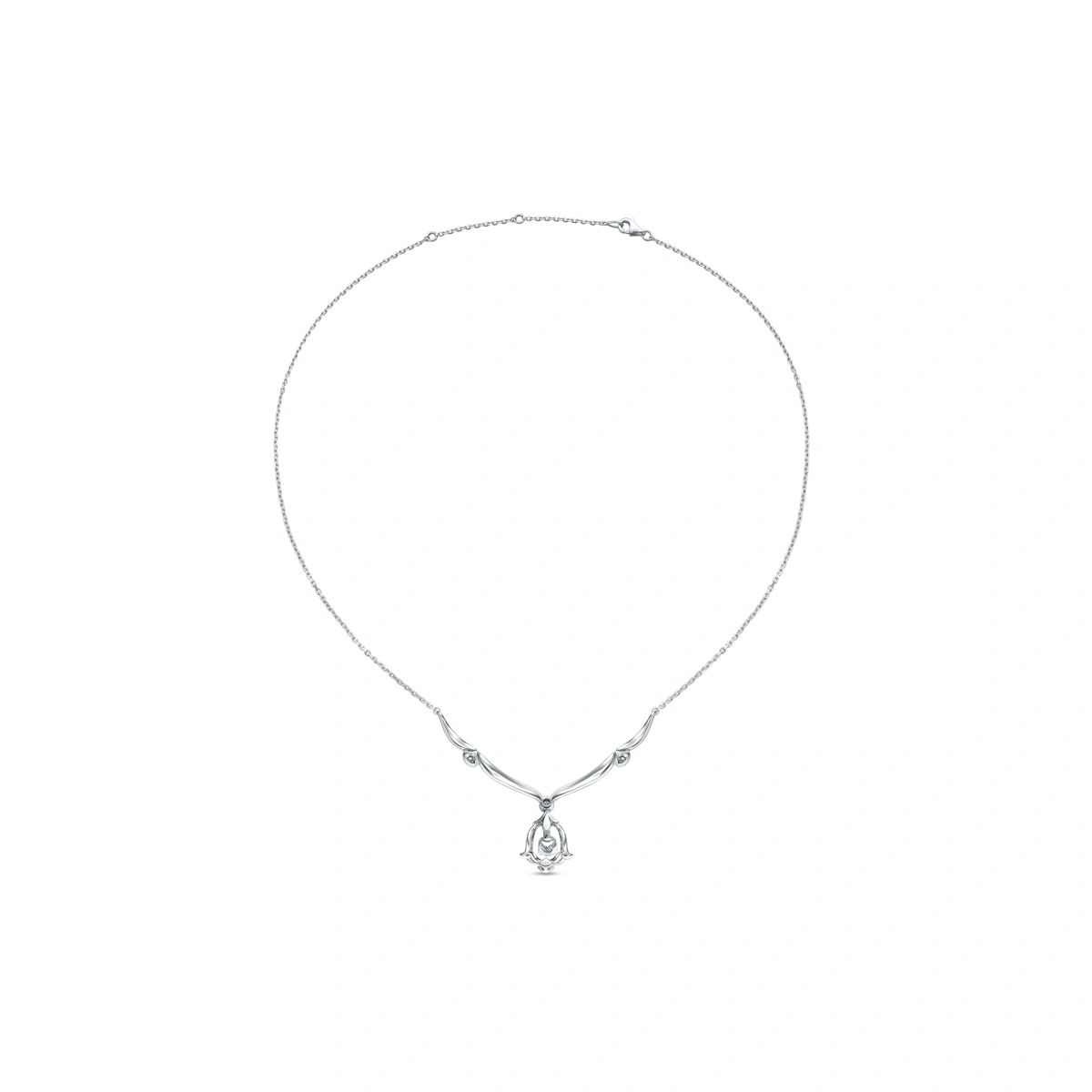 18K/750 White Gold diamond necklace