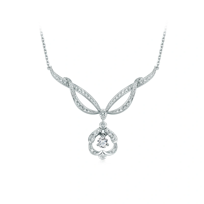 18K/750 White Gold diamond necklace