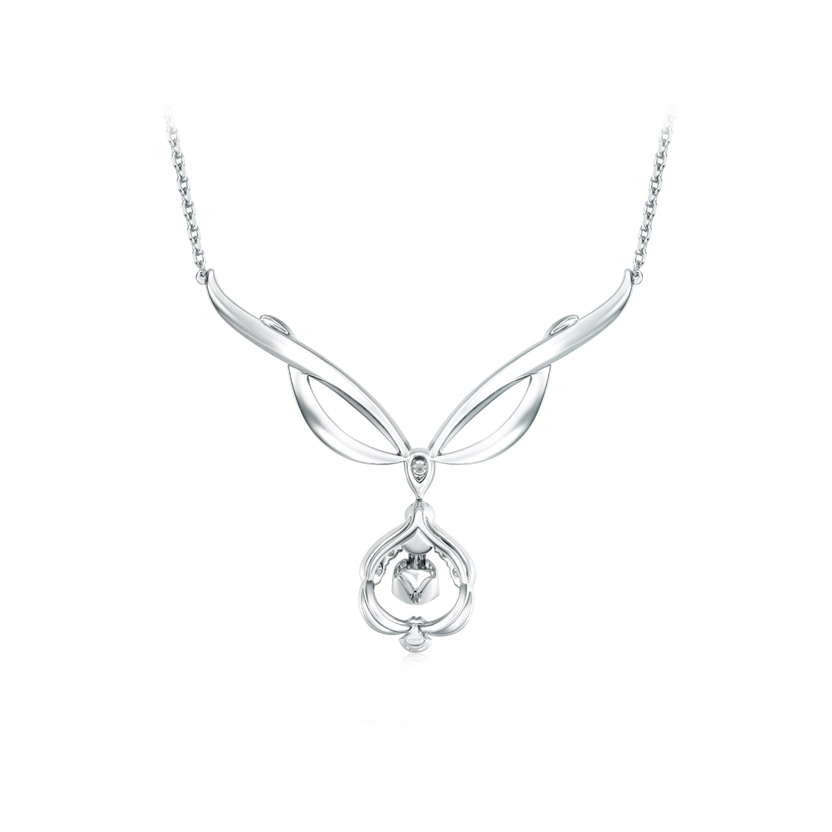 18K/750 White Gold diamond necklace