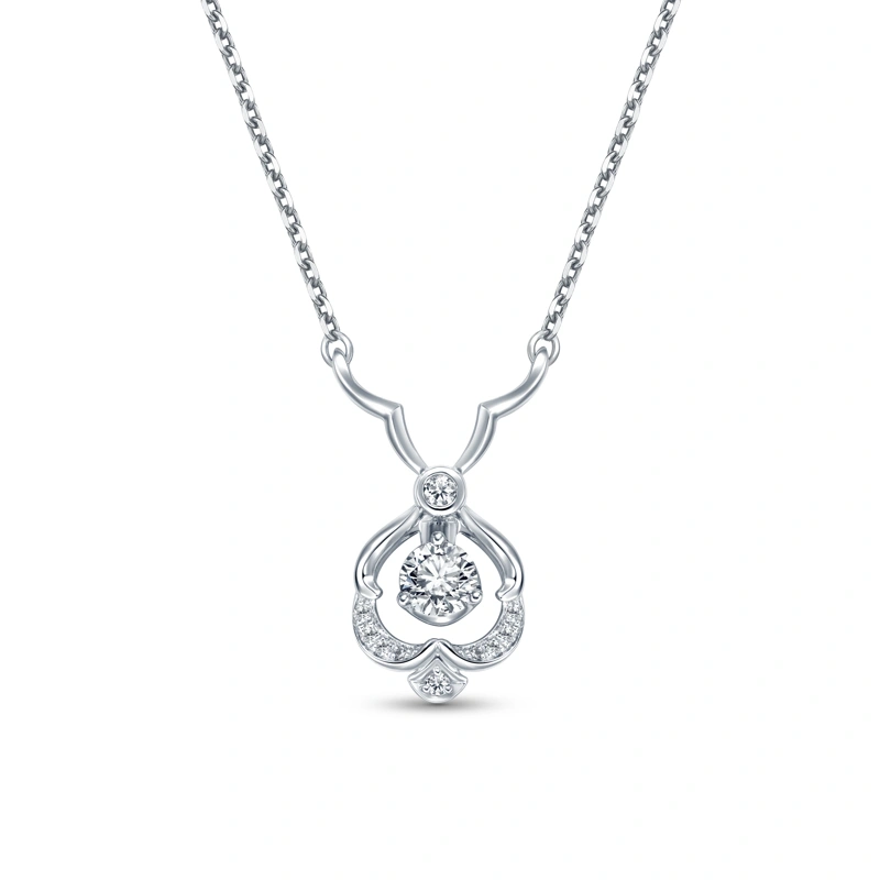 18K/750 White Gold diamond necklace