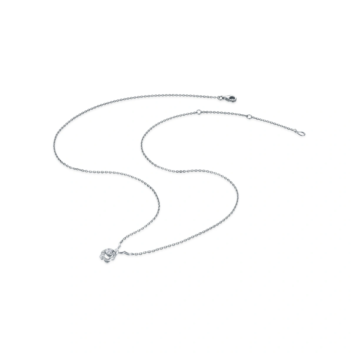 18K/750 White Gold diamond necklace